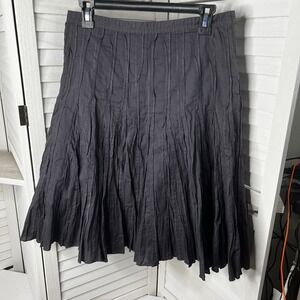 Atmosphere Womens Vintage Y2k Midi Fit‎ And Flare Gray Skirt Unique Detail Sz 10